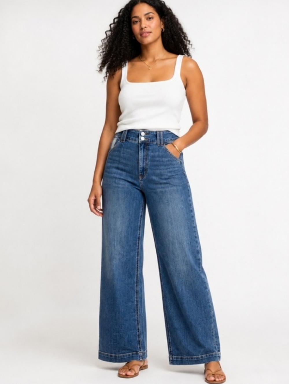 Judy Blue Trouser Wide Leg Jeans Size 9/29